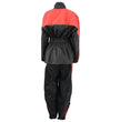 NexGen Ladies XS5001 Black and Red Water Proof Rain Suit with Reflective Piping