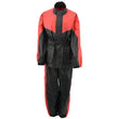 NexGen Ladies XS5001 Black and Red Water Proof Rain Suit with Reflective Piping