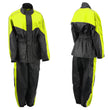NexGen Ladies XS5001 Black and Hi-Vis Yellow Water Proof Rain Suit with Reflective Piping