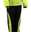 NexGen Men’s XS5021 Neon Green Hi-Viz Hooded Water Proof Rain Suit