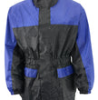 NexGen XS5031 Women's Blue and Black Water Proof Rain Suit with Cinch Sides