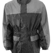 NexGen XS5031 Women's Grey and Black Water Proof Rain Suit with Cinch Sides