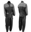 NexGen XS5031 Women's Grey and Black Water Proof Rain Suit with Cinch Sides
