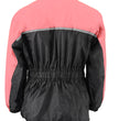 NexGen XS5031 Women's Pink and Black Water Proof Rain Suit with Cinch Sides