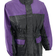NexGen XS5031 Women's Purple and Black Water Proof Rain Suit with Cinch Sides