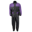 NexGen XS5031 Women's Purple and Black Water Proof Rain Suit with Cinch Sides