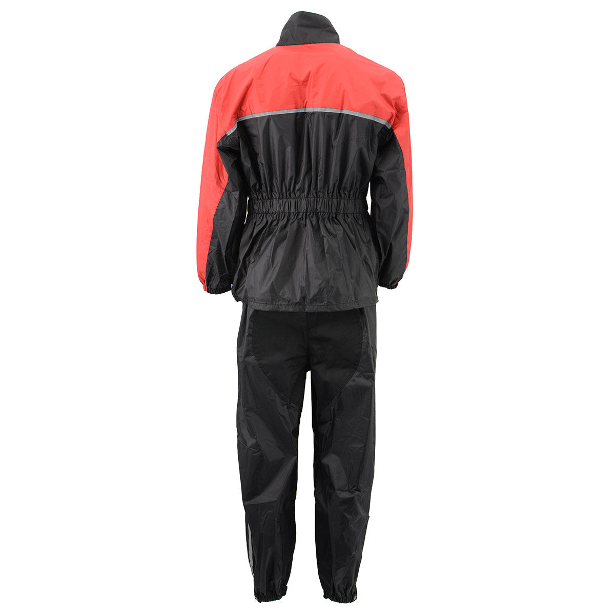 NexGen Ladies XS5031 Red and Black Water Proof Rain Suit with Cinch Sides