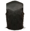 Event Leather XS5315 Men's Black Classic Side Lace Leather Vest