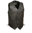 Event Leather XS5315 Men's Black Classic Side Lace Leather Vest