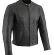 Event Leather XS5410 Men’s Vented Scooter Jacket with Antique Brass Hardware