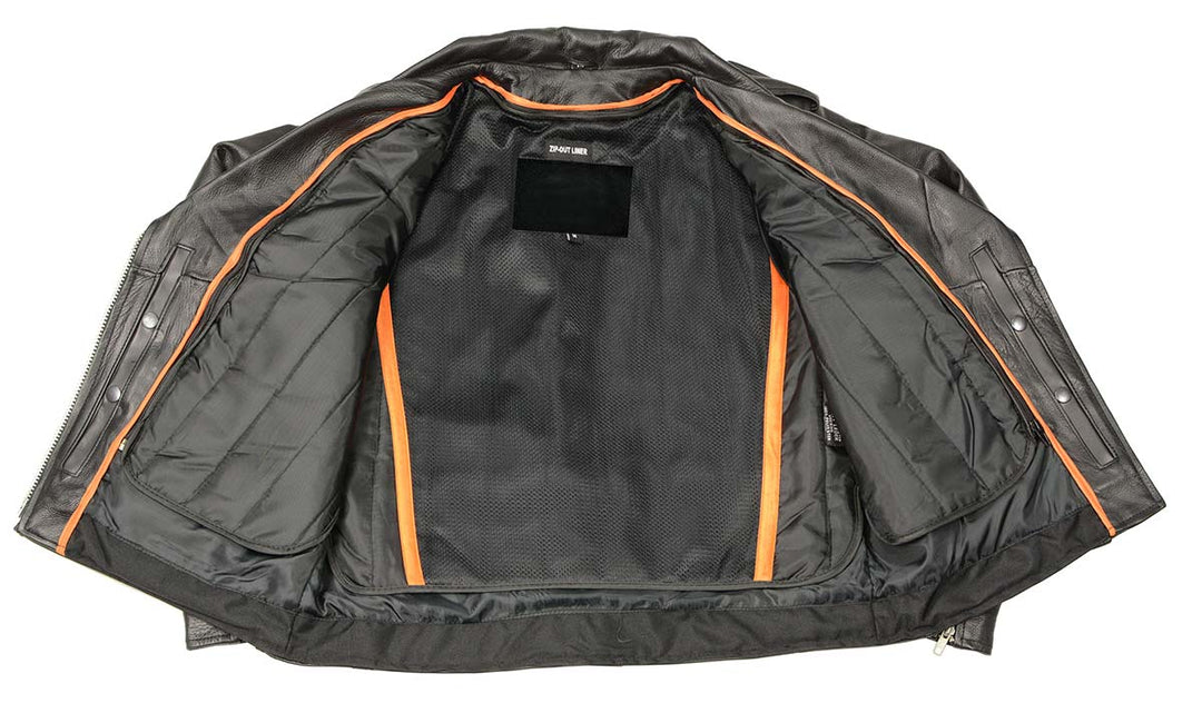 Ladies XS603 Classic Black Motorcycle Leather Jacket