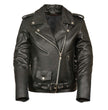 Ladies XS603 Classic Black Motorcycle Leather Jacket