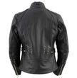 Milwaukee Leather LKL27007 Women's Premium Black Motorcycle Riders Leather Jacket w/ Zip-Out Liner