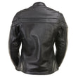 Milwaukee Leather LKL27008 Women's Premium Black Leather Motorcycle Rider Jacket with CE Armor Protection