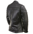 Milwaukee Leather LKL27008 Women's Premium Black Leather Motorcycle Rider Jacket with CE Armor Protection