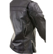 Milwaukee Leather LKL27008 Women's Premium Black Leather Motorcycle Rider Jacket with CE Armor Protection