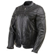 Milwaukee Leather LKL27008 Women's Premium Black Leather Motorcycle Rider Jacket with CE Armor Protection