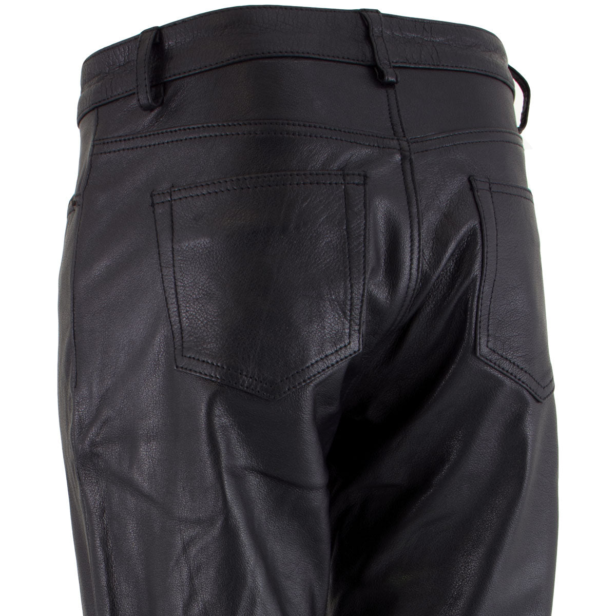 Xelement XS679 Women's 'Nubile' Classic Black Buffalo Leather Motorcycle Rider/Fashion Pants