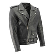 Men's XS703 Black Embossed 'Live to Ride, Ride to Live' Classic Motorcycle Jacket