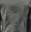 Men's XS703 Black Embossed 'Live to Ride, Ride to Live' Classic Motorcycle Jacket