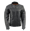 Milwaukee Leather XS7083 Women's Black ‘Euro Racing’ Vented Leather Jacket with Side Stretch