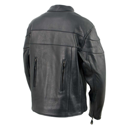 Milwaukee Leather SH7083 Women's Black ‘Euro Racing’ Vented Leather Jacket with Side Stretch