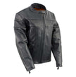 Milwaukee Leather XS7083 Women's Black ‘Euro Racing’ Vented Leather Jacket with Side Stretch
