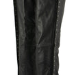 Milwaukee Leather LKL6705 Women's Classic Black Leather Motorcycle Biker Rider Chaps w/ Rivet Detail