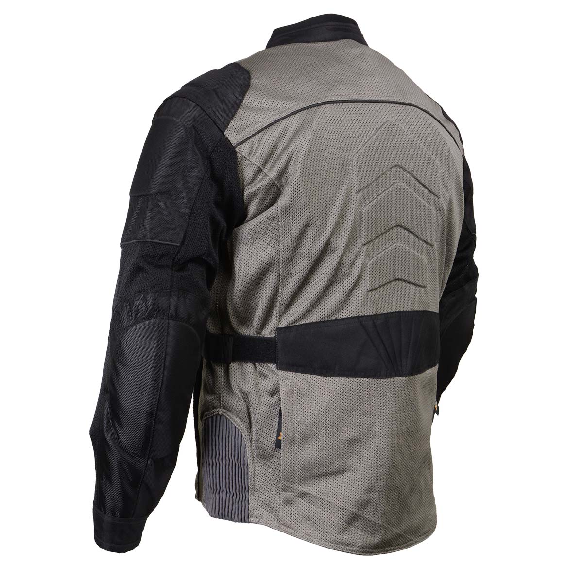 Xelement XS8162 Men's 'Venture' All Season Black with Grey Tri-Tex and Mesh Motorcycle Jacket with X-Armor