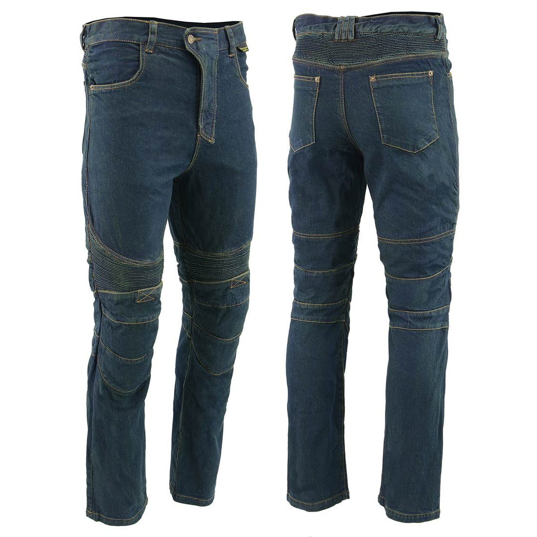 Men’s XS2822 Blue Denim Motorcycle Pants with CE Approved Armor