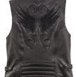 Milwaukee Leather XS1293 Ladies ‘Winged’ Solid Black Studded Leather Vest
