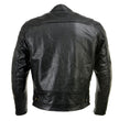 Milwaukee Leather LKM17015 Men's Premium Black Leather Vented Racer Style Motorcycle Bker Jacket w/ CE Armor