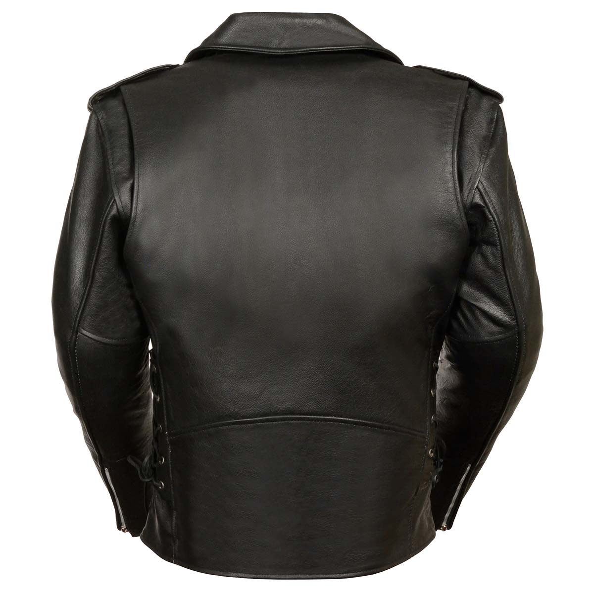 Z1R1011 Men's Black ‘9MM’ Classic Side Lace’ Motorcycle Jacket