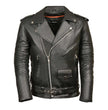 Z1R1011 Men's Black ‘9MM’ Classic Side Lace’ Motorcycle Jacket