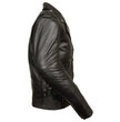 Z1R1011 Men's Black ‘9MM’ Classic Side Lace’ Motorcycle Jacket