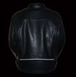 Z1R1540 Men’s ‘357’ Classic Collarless Black Leather Jacket