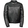 Z1R1540 Men’s ‘357’ Classic Collarless Black Leather Jacket