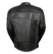 Z1R2083 Men’s ‘444’ Classic Reflective Black Leather Jacket